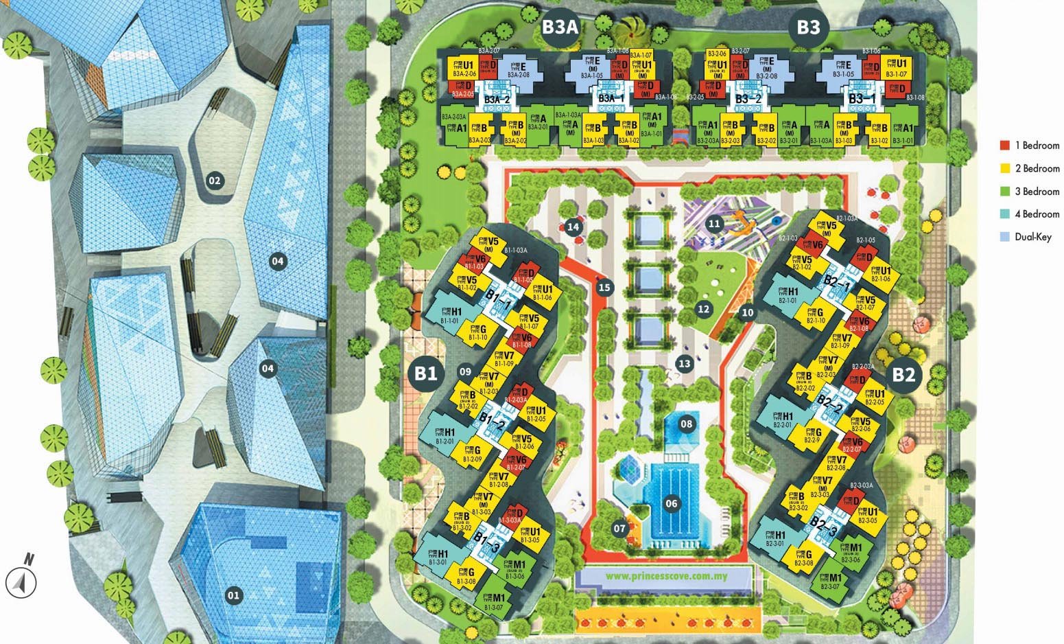 R&F Phase 2 - www.rfprincesscove.com .my phase2 siteplan 02 1551