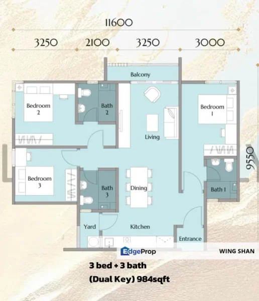 Calia Residences - 3bed3bathDK